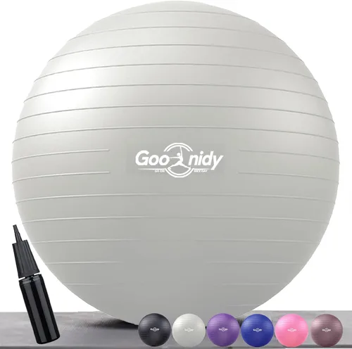 Vista 10 de Soft Exercise Ball, Anti-Burst Pilates Yoga Ball Chair Supports 2200lb, Workout Equipment w/ Pump for Women Pregnancy, Medicine, Birthing, Physical