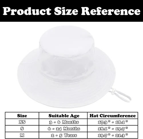 Vista 7 de Sarfel Sombrero de verano para bebé, sombrero de verano para bebé, protección solar UPF 50+, sombrero de cubo para bebé niña ajustable