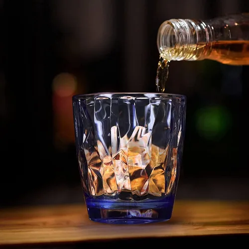 Vista 5 de Topsky Vasos de agua de plástico de 10 onzas Juego de 4 vasos transparentes irrompibles de acrílico transparente reutilizable para jugo