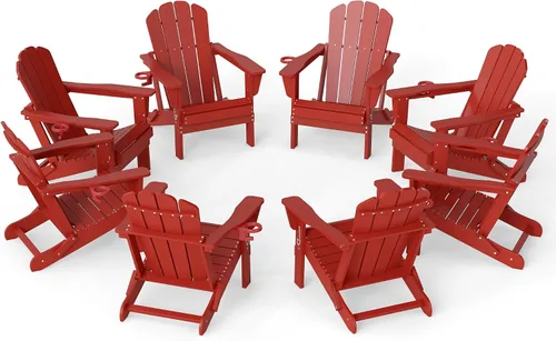 Vista 17 de Domi Folding Adirondack Chair with Cup Holder, Aruba