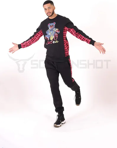 Vista 55 de SCREENSHOT APPLIQUE F11966 Premium Fleece Streetwear Chenille EMB Crew Neck Sweatshirt - Classic Fit