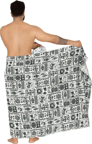 Vista 5 de LA LEELA Trajes de baño estándar para hombre Sarong Pareo Beach Wrap