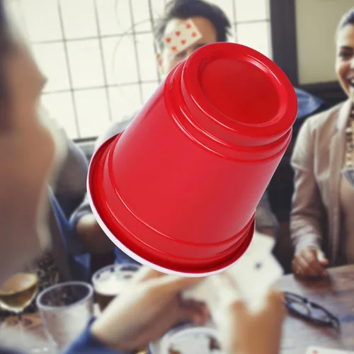 Vista 5 de Zcaukya Mini vasos desechables de 120 quilates, 2 onzas, pequeños vasos de plástico rojo para fiestas, juegos y eventos