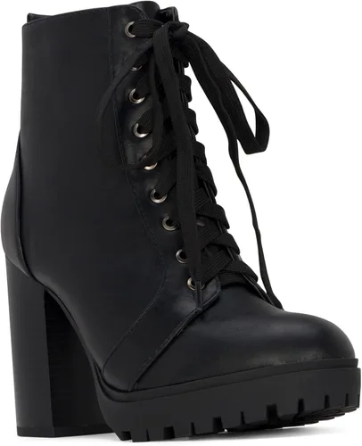Vista 2 de Jtelle - Kristine - Botines de tacón apilados con cordones para mujer