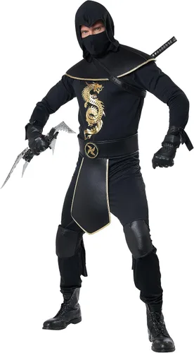Vista 2 de Elite Assassin - Disfraz de ninja para hombre adulto