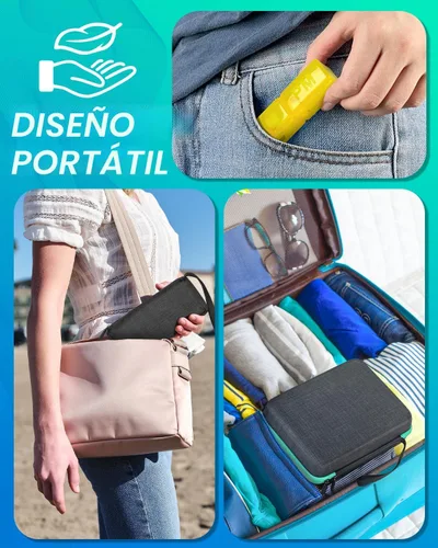 Vista 4 de Organizador de pastillas mensual 2 veces al día, con funda dura portátil, cortador de pastillas, caja de 31 días, palillo de apertura de plástico