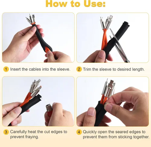 Vista 7 de Protectores de cable contra mascotas que no mastican, protectores de alambre de 1/2 pulgada y 10 pies para mascotas, fundas de cable para mascotas