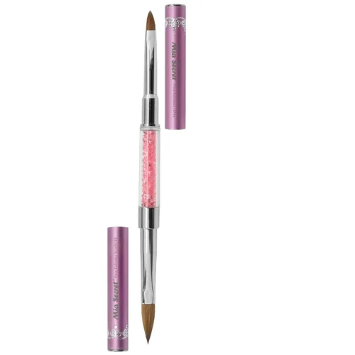 Vista 10 de Mia Secret PREMIER - Pinceles de uñas 100% Kolinsky, fabricados en Estados Unidos, Prenium, pinceles para arte de uñas (rosa, 4 o (3D))