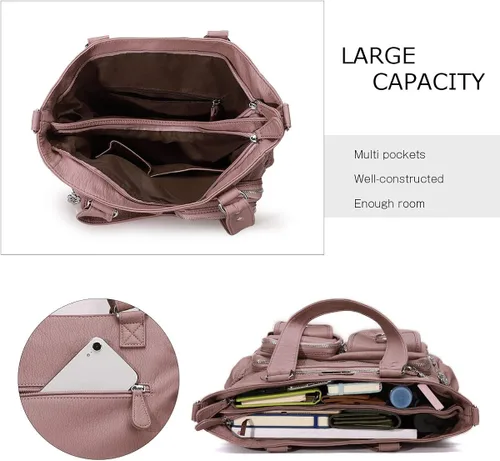 Vista 4 de Monederos grandes para mujer, bolsos de hombro, bolso Hobo para mujer