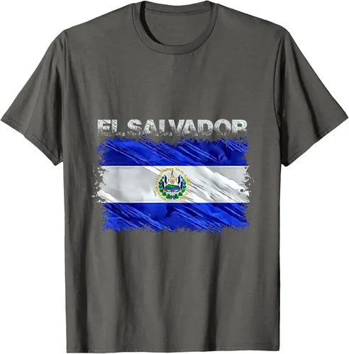 Vista 87 de Camiseta El Salvador, Negro