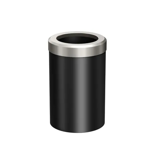 Vista 11 de Gatco Cubo de basura pequeño con tapa, redondo de acero inoxidable de 3 galones, debajo del fregadero, latón cepillado, para baño, dormitorio
