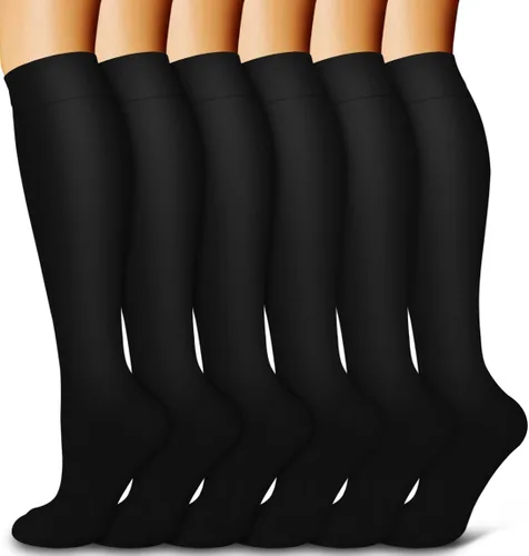 Vista 19 de Bluemaple Paquete de 6 calcetines de compresión de cobre para mujeres y hombres, el mejor apoyo para médicos, correr, enfermería, atletismo