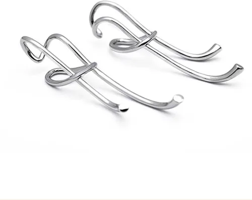 Vista 5 de Ear Cuffs for Women Non Piercing Adjustable Silver Ear Cuff Ear Clip Wrap Earrings Fake Ear Piercings Dangle Earrings