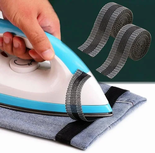 Vista 5 de Tiras Modificadoras para Bordes de Pantalones, Tiras Termoadhesivas para Acortar Bordes de Pantalones, Pasta Autoadhesiva para Dobladillo