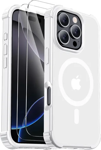 Vista 11 de Funda para iPhone Air [compatible con MagSafe] [2 protectores de pantalla] [prueba de caídas de grado militar] Funda magnética resistente