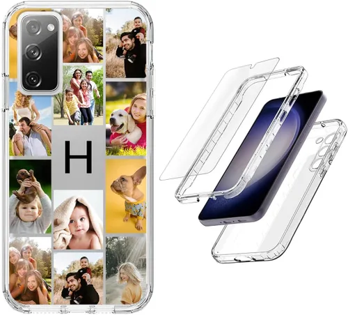 Vista 53 de Funda resistente personalizada para Samsung Galaxy S20 FE [protector de pantalla de vidrio templado] [carcasa de silicona suave] [parachoques de PC]