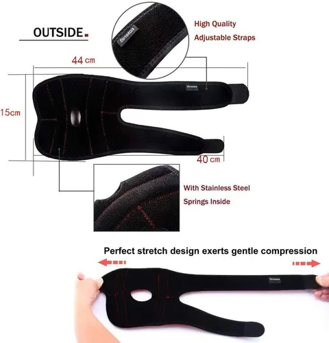 Vista 3 de Senston - Manga de compresión para codo - Codera de neoprene regulable - Soporte para codo - Da soporte y disminuye el dolor