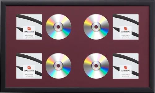 Vista 14 de Craig Frames paspartú para mostrar CD con marco negro de 1 pulgada