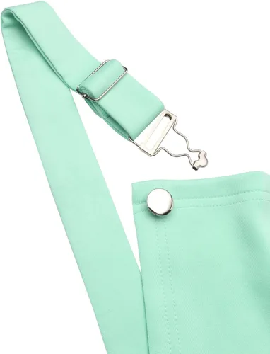 Vista 5 de YOINS Vestidos tipo pinafore para mujer, con tirantes ajustables, plisados, minifalda con tirantes