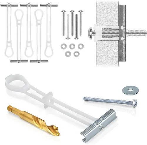Vista 11 de CondoMounts MSK9002 Kit de montaje de TV de pared con azulejos Granito Mármol Sin pared de perno Barra de agarre Montaje de accesorios