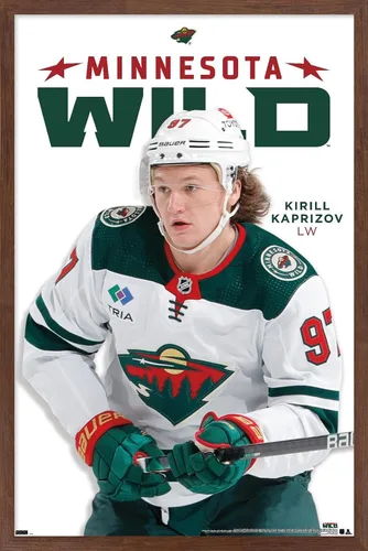 Vista 9 de Trends International NHL Minnesota Wild - Póster de pared de la serie 23 de Kirill Kaprizov, 22.4 pulgadas de largo x 14.7 pulgadas, versión