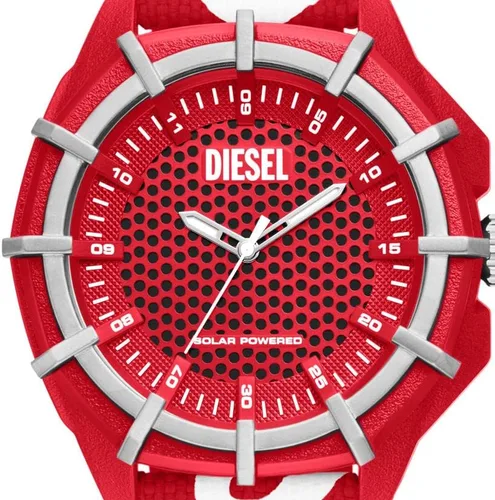 Vista 4 de Diesel Men's 51mm Framed Quartz Lightweight Nylon and Silicone Three-Hand Watch