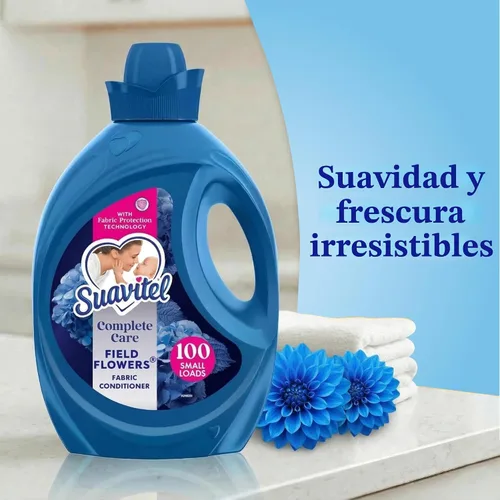 Vista 4 de Suavitel Suavizante líquido completo, aroma de flores de campo, 100 onzas