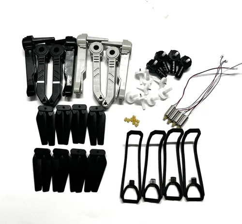 Vista 2 de Fit for E88 Teng1 E88pro RC Drone S89 Quadcopter Spare Parts Arm Propeller Blade Guard Gears Engine Replacement Accessories(Green)