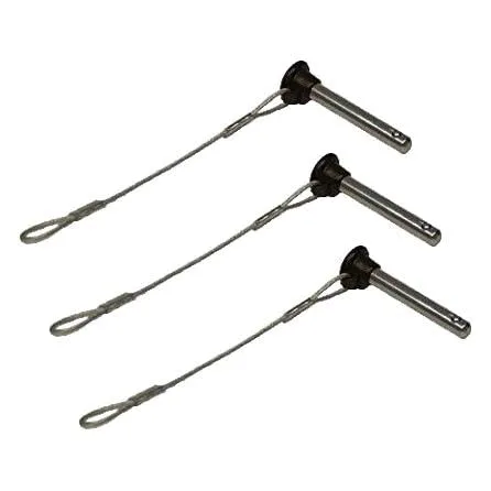 Vista 2 de Marine Part Depot Dos pasadores de tracción Bimini de acero inoxidable de 3/16