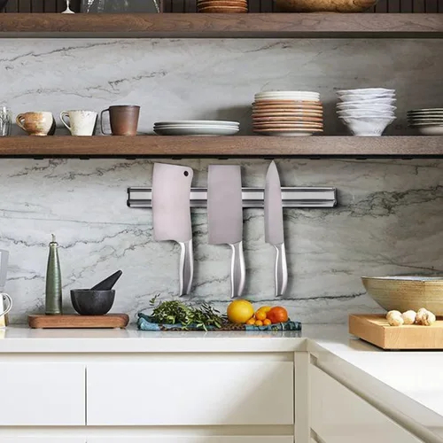 Vista 8 de MEKBOK Kitchens - Barra magnética de aluminio para cuchillos, libre de óxido (16 pulgadas)