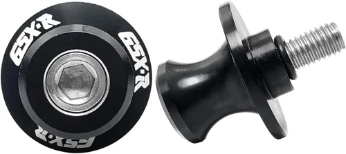 Vista 3 de Deslizadores de Brazo Oscilante de Motocicleta de 8mm M8 X 1.5 Bobinas CNC de Aluminio 2 Piezas para Suzuki GSX-R 600 GSX-R 750 GSX-R 1000 (Negro)