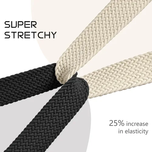 Vista 4 de Sunnyson Paquete de 2 pulseras trenzadas de nailon elástico compatibles con Versa 2/Versa/Versa Lite/Versa SE, correas de repuesto ajustables