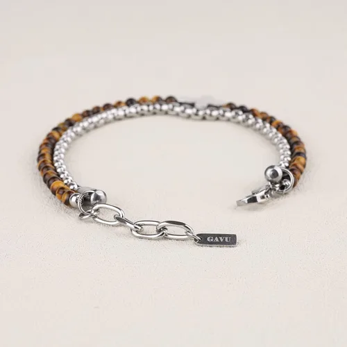 Vista 6 de GAVU Pulsera de cristal con cruz de joyería religiosa