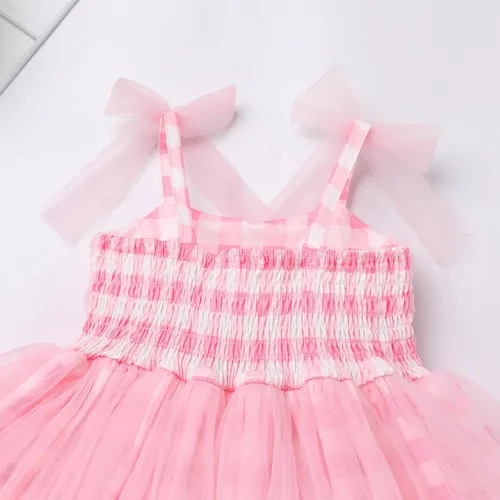 Vista 5 de Vestido tutú para niña, sin mangas, fruncido, vestido de verano con lentejuelas brillantes, lunares, estrellas, princesa, vestido de tul