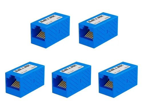 Vista 21 de iwillink Conector Ethernet RJ45, hembra a hembra, paquete de 5, color negro