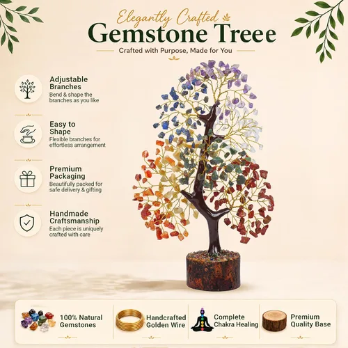 Vista 4 de PYOR Árbol de la vida de 7 chakras, cristales, regalos para mujeres, árbol de cristal, árbol del dinero, cristales y piedras curativas, regalos