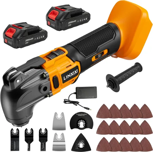 Vista 8 de Multiherramientas oscilantes para batería Dewalt de 20 V, herramienta multiusos de corte y lijado, ángulo de oscilación de 4°, 6 velocidades
