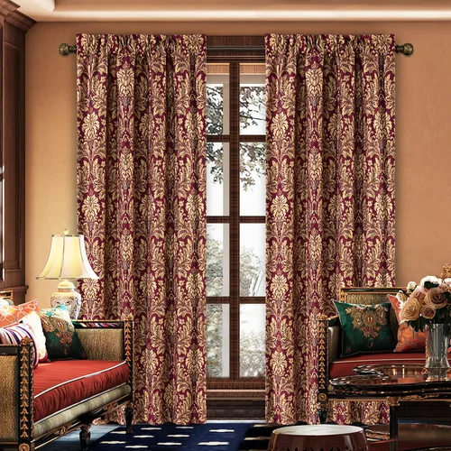 Vista 32 de Loom and Mill - Cortinas de lujo de jacquard para dormitorio, cortinas de damasco beige de 2 paneles con alzapaños, elegante cortina de ventana