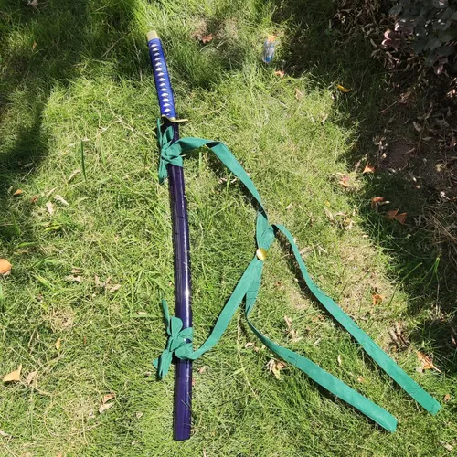 Vista 5 de Katana de Hitsugaya Toushirou de acero al carbono de 40.5 pulgadas, espada samurái Hyoruinmaru para regalo, cosplay