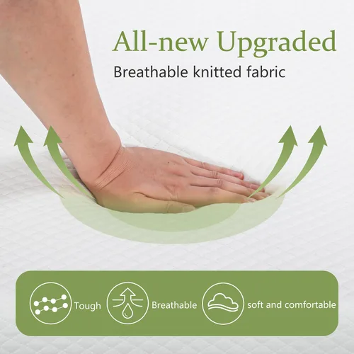 Vista 5 de BestMassage Colchón de espuma viscoelástica de gel de 12 pulgadas para sueño fresco y alivio de presión, colchón Queen de firmeza media para niños