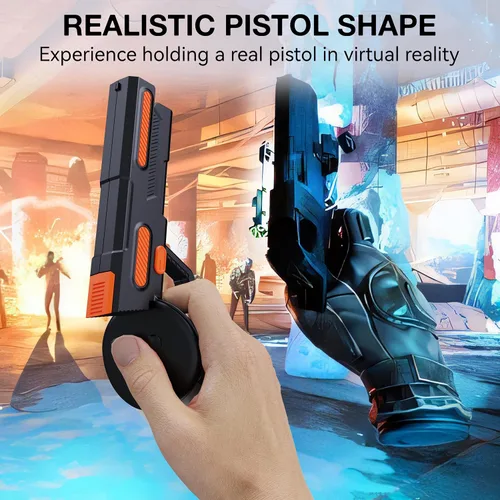 Vista 2 de VR G-un Stock Cover for Meta Quest 3 Controllers Accessories, Hard Controller Grips for Oculus Quest 3 Controllers Enhanced FPS Games Reality
