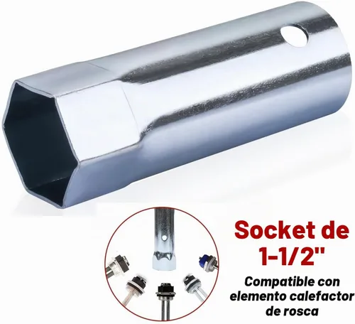 Vista 5 de EWH-03 Kit de ajuste del calentador de agua eléctrico con llave de elementos, incluye termostato de calentador superior e inferior, 2 elementos