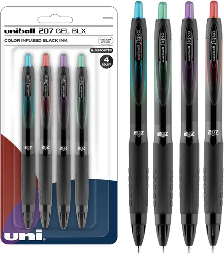 Vista 13 de Uniball™ 207 Bolígrafos de gel, tinta surtida, punta media de 0.03 in, 3 Surtido