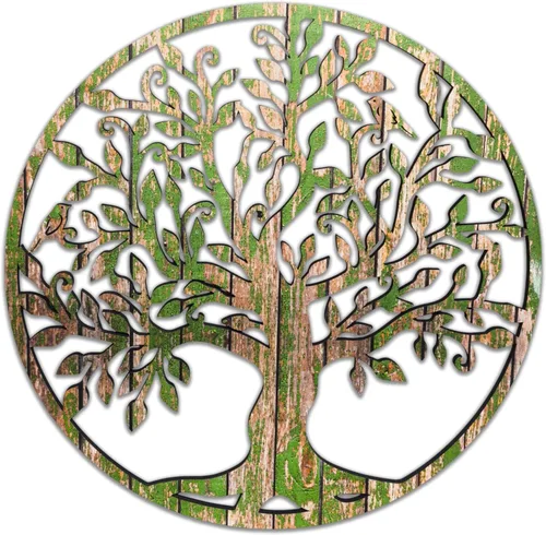 Vista 9 de Venodeco - Arte de pared del árbol de la vida, metal, madera, regalo de casa, decoración de pared, colgante de pared, decoración de pared, árbol