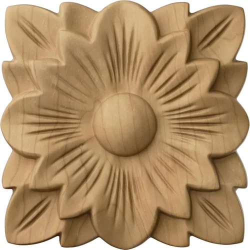 Vista 11 de Ekena Millwork ROS03X03SPAL Roseta cuadrada primaveral, 3 1/2"W x 3 1/2"H x 1/2"P, aliso