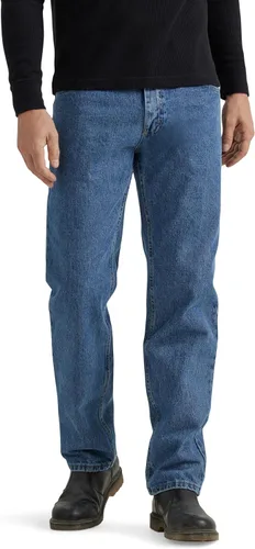 Vista 7 de Wrangler Authentics - Pantalones de mezclilla clásicos de 5 bolsillos, ajuste regular, para hombre de algodón
