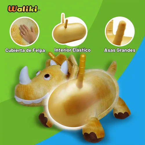 Vista 4 de WALIKI Caballo Saltarín Inflable Caballo Inflable de Salto para Niños Caballo de Salto (Triceratops)