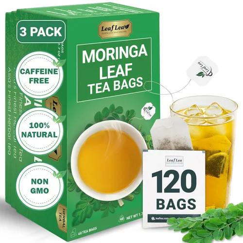 Vista 51 de LeafLea Bolsas de té de melón amargo natural, 40 bolsas de té de hierbas Cundeamor - Té de frutas Melon Amargo Gohyah Apoyo para el bienestar