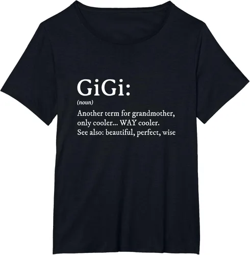 Vista 37 de Gigi Definition - Camiseta de regalo para abuela, cumpleaños y abuela, Negro