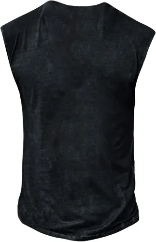 Vista 3 de Camisas para hombre, sin mangas, floral, tallas grandes y altas, ajustadas, básicas, deportivas